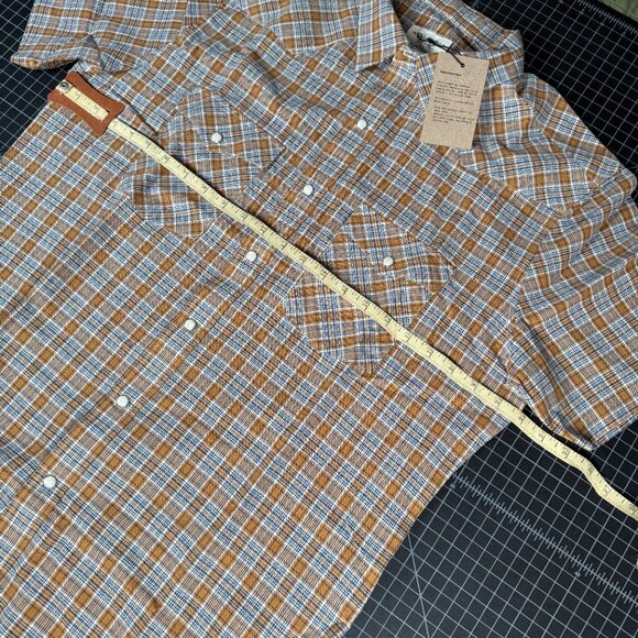 West Major - Sunday Plaid Western Shirt - Snap Buttons - Size Large - NWT - USA - Picture 6 of 16